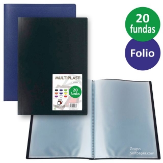 Carpeta tarifario, 20 Fundas Folio, Multiplast,  Displast 9008