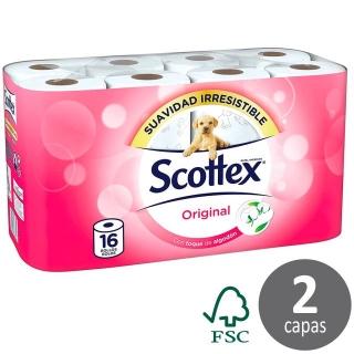 Pack 16 rollos papel higienico Scottex  17191