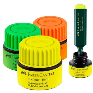 Tinta para rellenar rotuladores Fluorescentes Faber  Faber-castell 154907