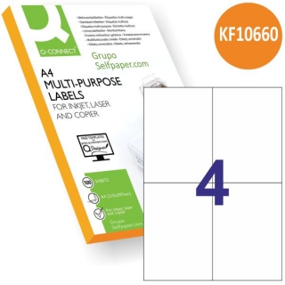 Etiquetas impresora Q-Connect KF10660, 4 por