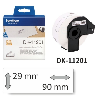 DK-11201 rollo Etiquetas impresora 29x90 400  Brother