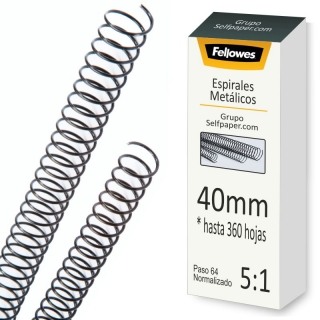 Espirales Metalico 40 mm - hasta  Fellowes 5111901