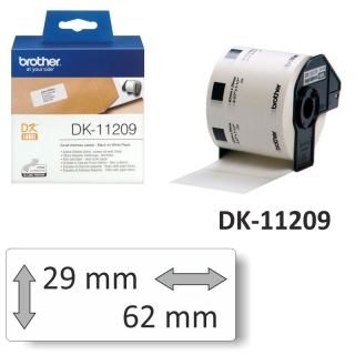 Rollo etiquetas Brother DK-11209 Termicas 29x62mm