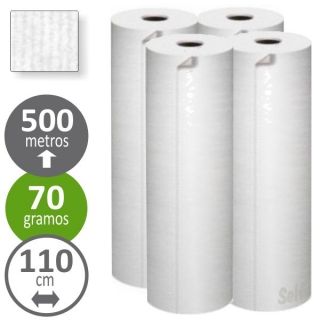 Papel continuo blanco, rollo 110 cms  Liderpapel 15774