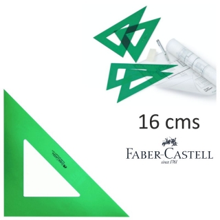 Escuadra Faber-Castell 16 Cms, verde, tcnica,  566-16