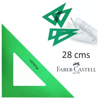 Escuadra Faber-Castell 28 Cms sin graduar,  566-28