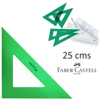 Escuadra Faber-Castell verde sin biselar, sin  566-25
