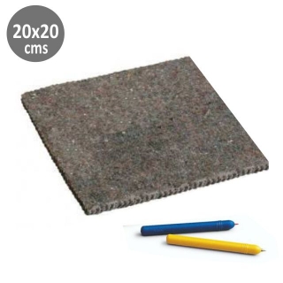 Fieltro gris 20x20 cms para picado  Faibo 754-2