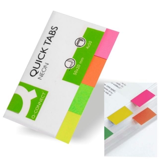Banderitas separadoras de papel adhesivas -  Q-connect KF01226