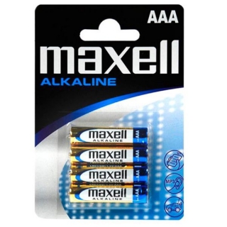 Pilas Maxell AAA LR03 alcalinas Pack  LR03-B4-MXL