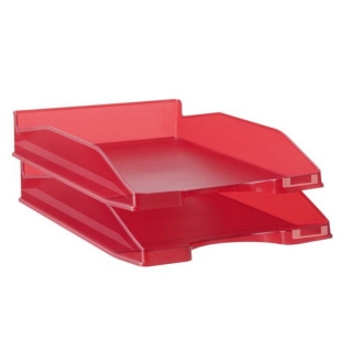 Bandejas de plastico apilables Traslucidas Rojo,  Faibo 93TR-63