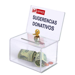 Urna Buzn, caja tipo metacrilato, Donativos  Self-office 596901