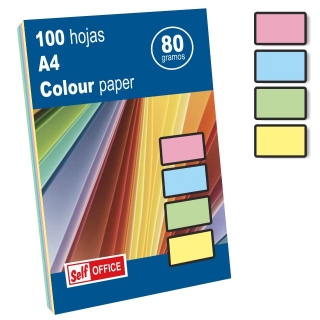 Papel de colores A4 100 hojas  Liderpapel PC53