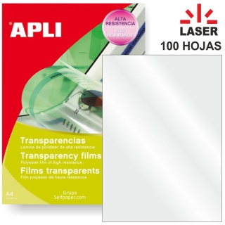 Transparencias impresora laser Apli Din A4  1062