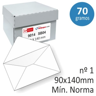 Sobres 90x140 Minimo Normalizado Correos Caja  Liderpapel 9014