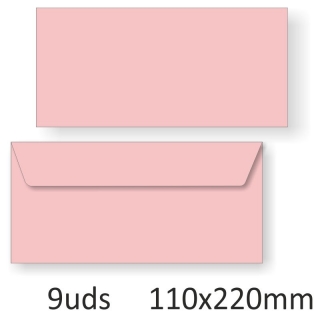 Sobres de color rosa americanos, alargados  Liderpapel 54494