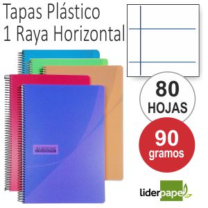 Cuadernos, Libretas tapas plástico