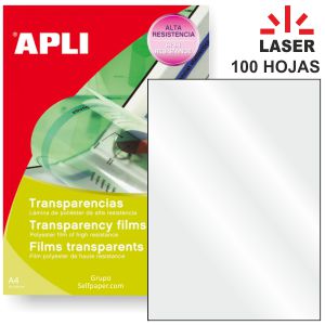 Transparencias impresora laser Apli