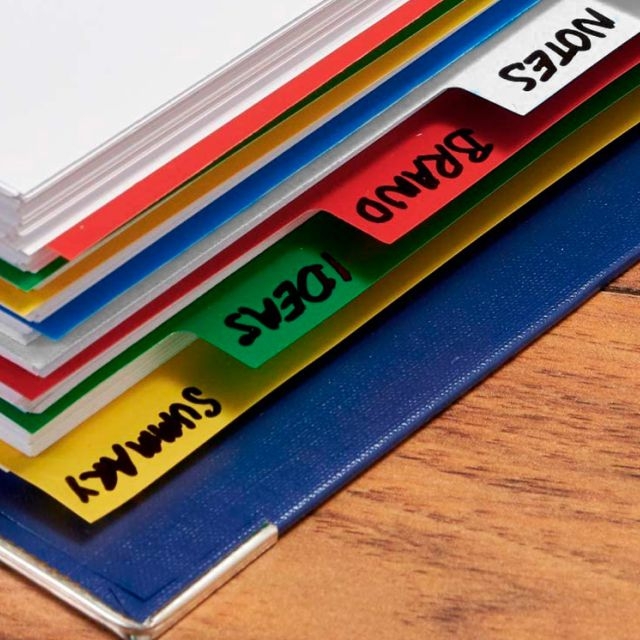 Separadores archivador 5 colores plastico folio multitaladro
