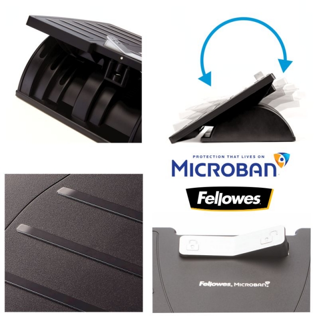 Fellowes Adjustable Microban Foot Rest 8035001