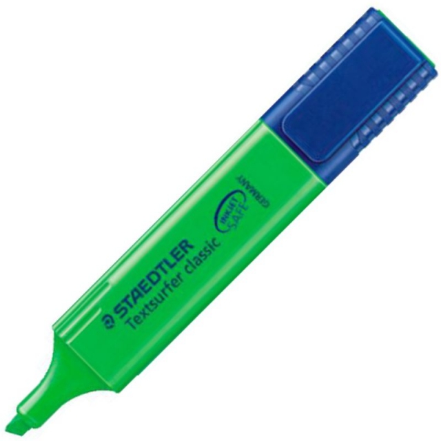 Caja de marcadores fluorescentes - 10 uds - Verde