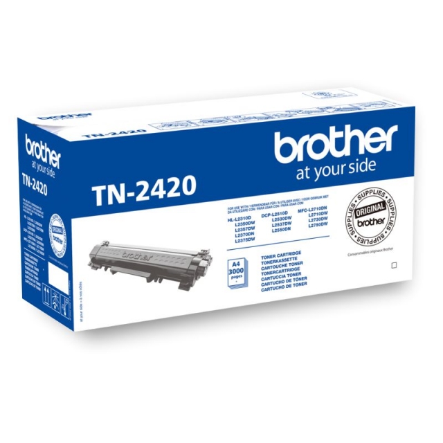 LEMERO 2 tóneres 1 tambor compatible para Brother TN2420 TN-2420