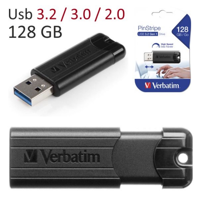 Pen drive 128 GB Verbatim , Memoria Usb 3.0, de 128 Gigas