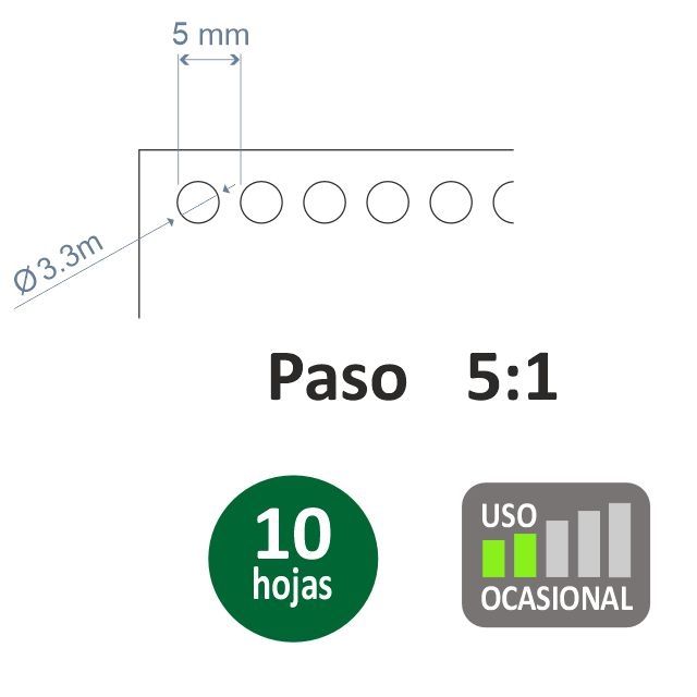 paso espiral normalizado 5 1 59 encuadernacion