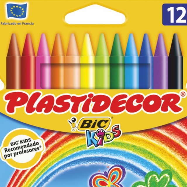 BIC Kids Plastidecor - Pack de 12 ceras para colorear + Alpino 654 -  Lápices de colores : : Juguetes y juegos
