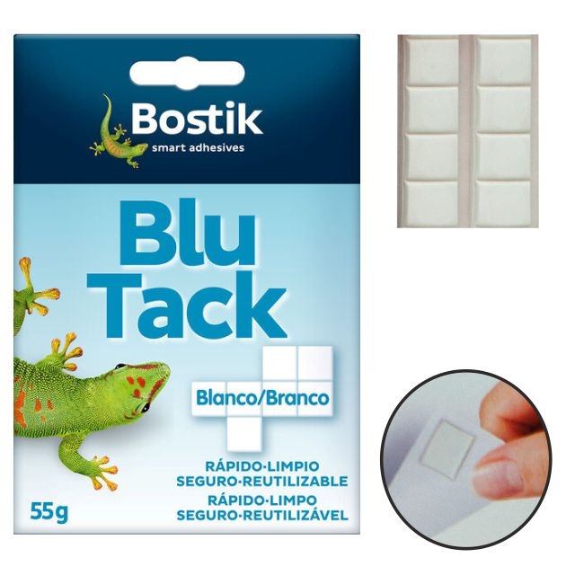 Sujetacosa masilla adhesiva marca Bostik blu tack (72994)