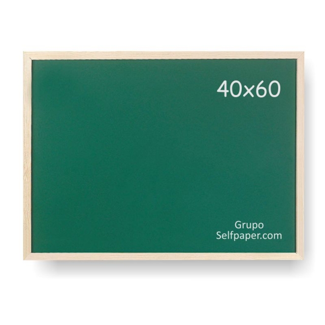 Pizarra Verde Marco Madera 40x60 Bi-office para tiza