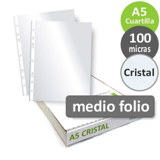 Fundas plstico Din A5, cuartilla, 100  Q-connect KF15570