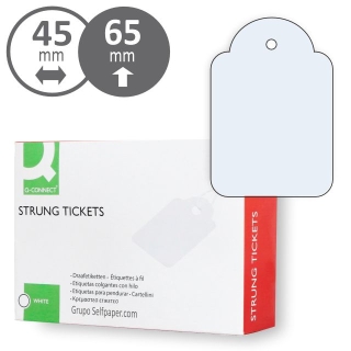 Etiquetas Colgantes Qconnect 45x65 mm