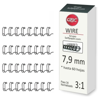 Espirales Wire-o 7,9 mm para encuadernar  Gbc RG810510