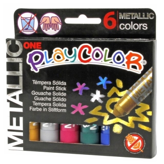 Tempera Solida pack 6 colores Metalizados  10321