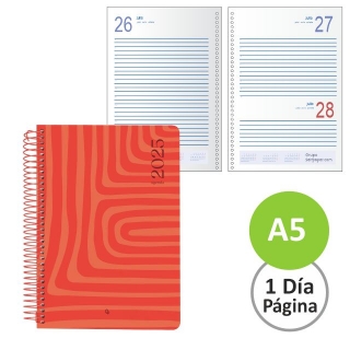 Agenda anillada espiral 2025 da