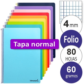 Cuaderno libreta tapa normal Folio