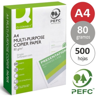 Folios de papel Din A4 80  Qconnect KF01087