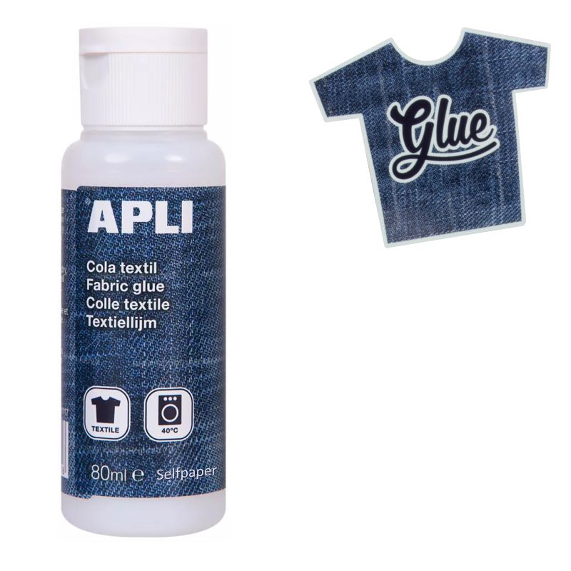 Cola textil Apli, pegamento para tela o tejidos 80 ml