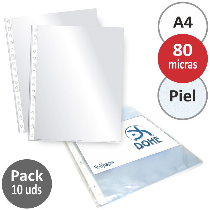 Funda de Plástico Transparente para Folios A4 - Pack de 50 Fundas de  Polipropileno - Diseño Multitaladro y Lomo Reforzado - Ideal para Guardar y