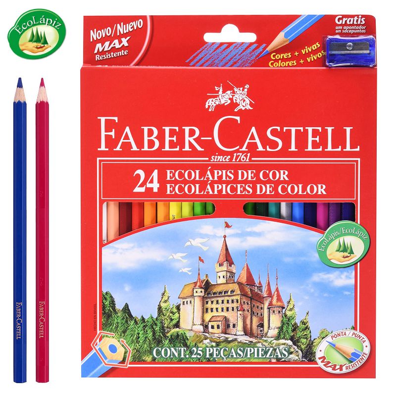 Lapices de Colores, pinturas madera, Faber-Castell 24